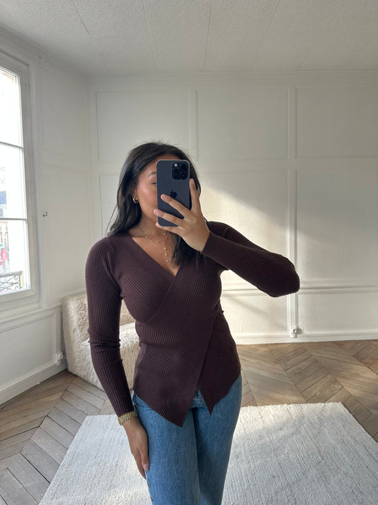 Top en maille Kella - marron