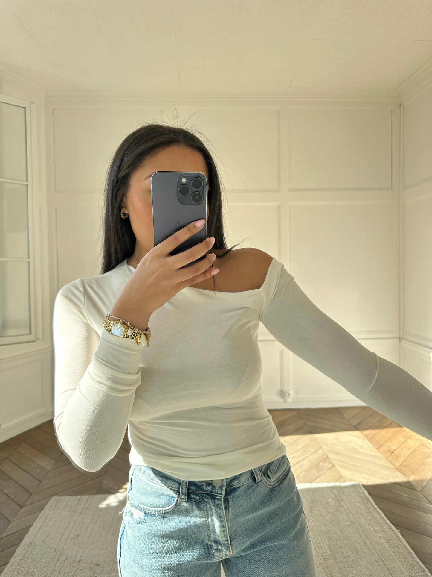 Top asymétrique - blanc