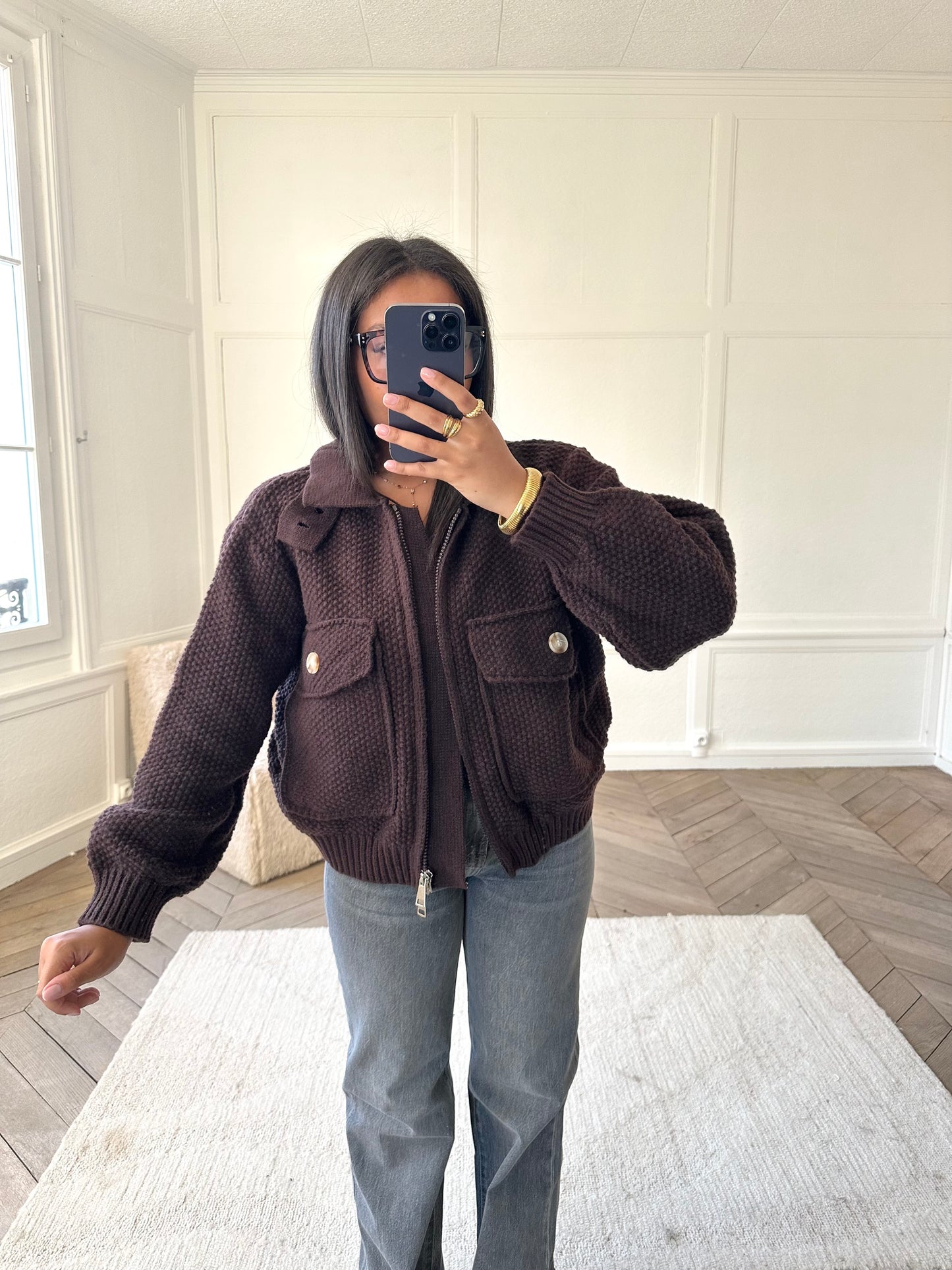 Veste gros gilet - marron