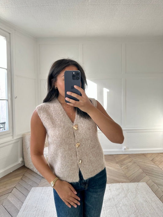 Gilet sans manches Andrea - beige