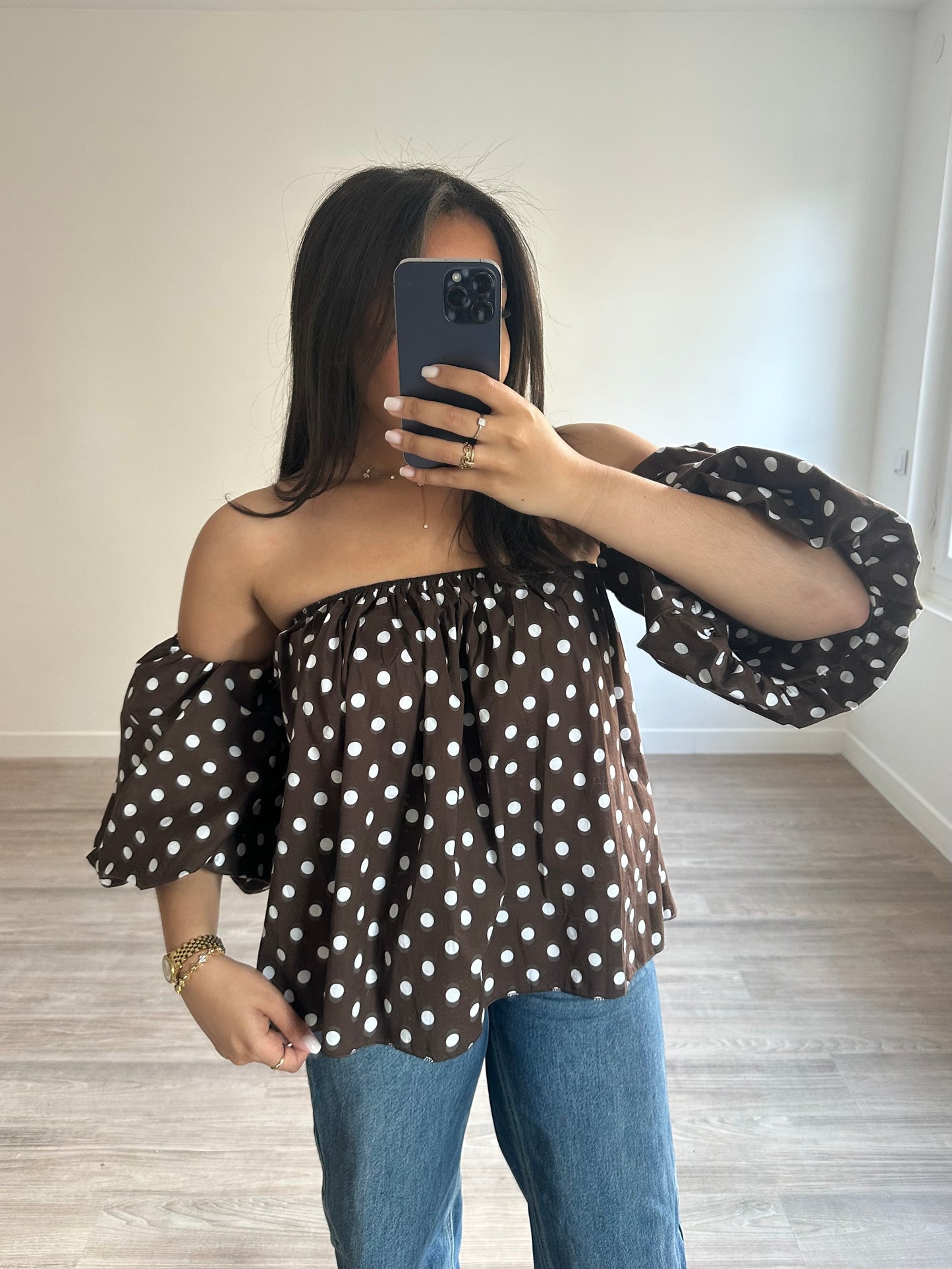 Bustier à pois - choco