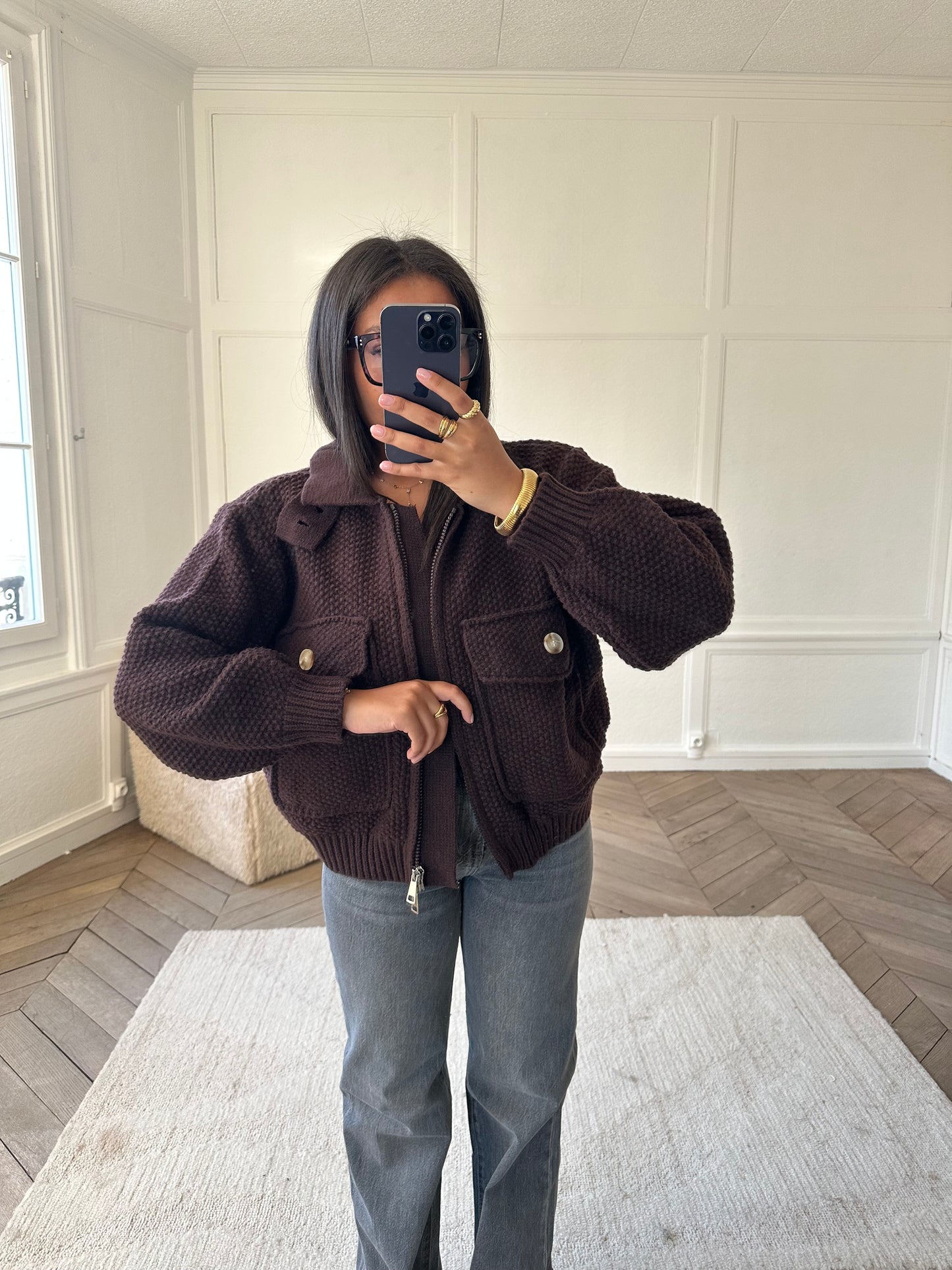 Veste gros gilet - marron