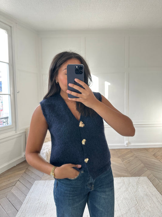 Gilet sans manches Andrea - bleu marine