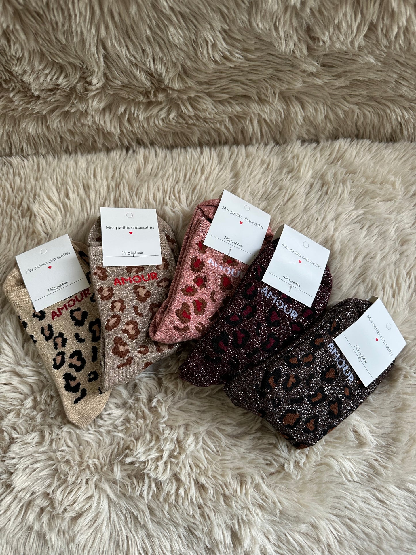 Chaussettes léopards - amour