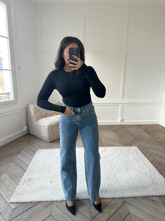 Jean straight à clous