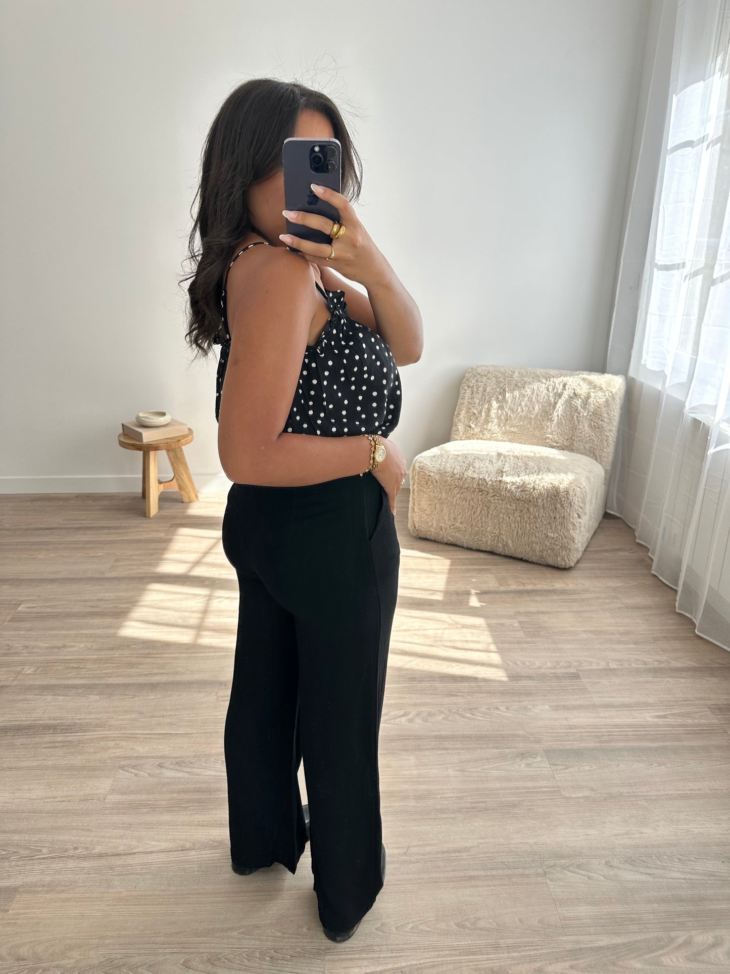 Pantalon en lin - noir