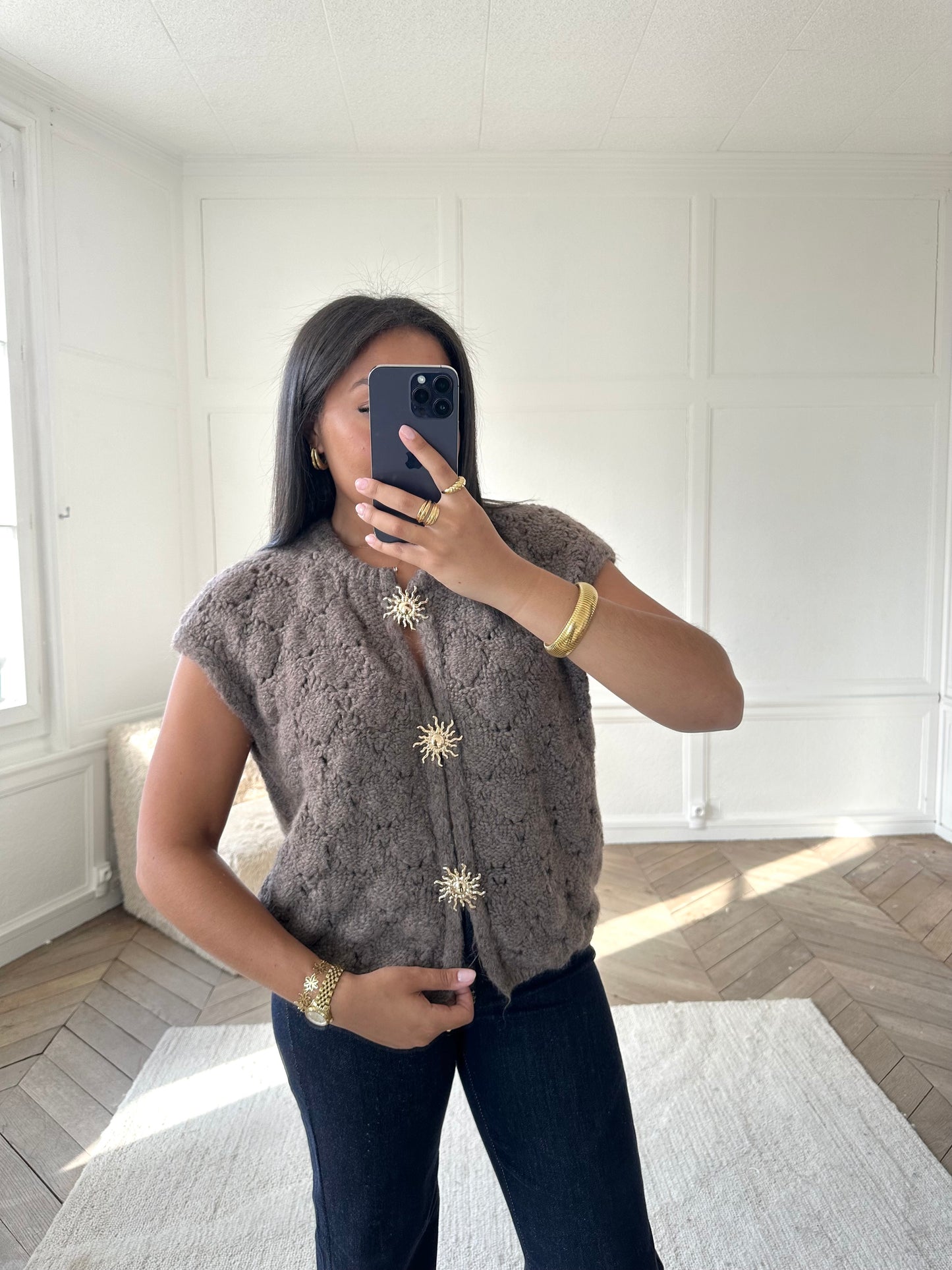 Gilet Soleya modulable - choco