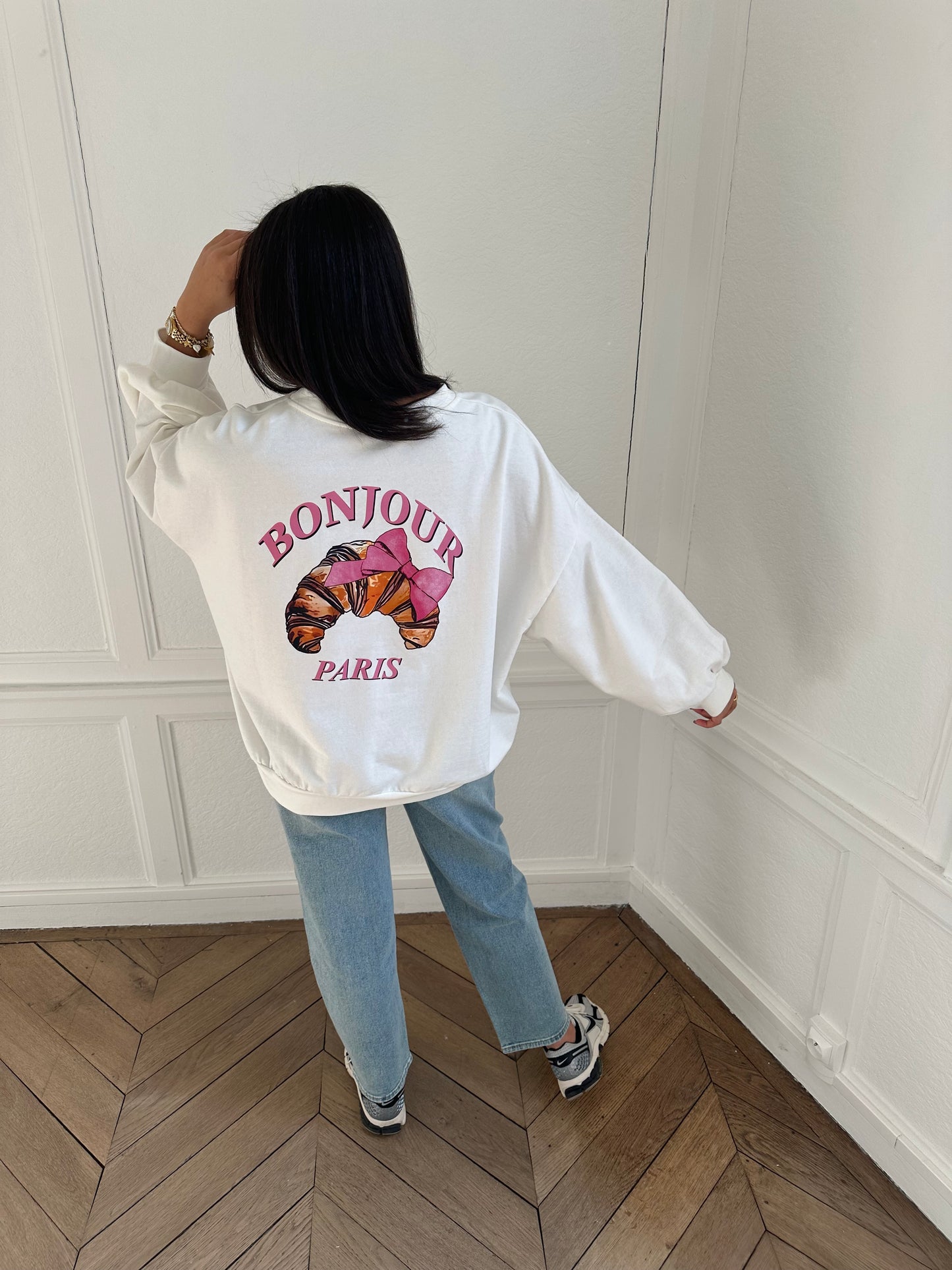 Sweat parisienne - blanc