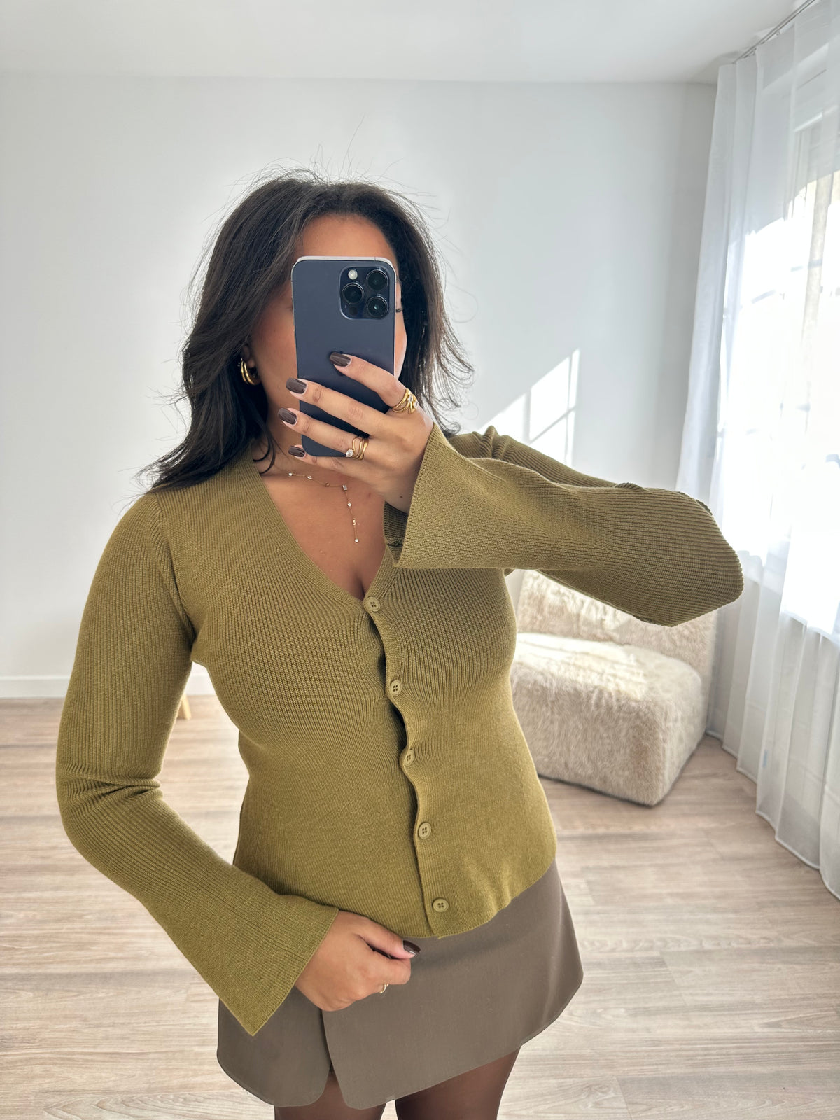 Gilet cintré Olive