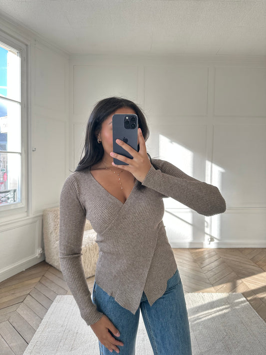 Top en maille Kella - taupe