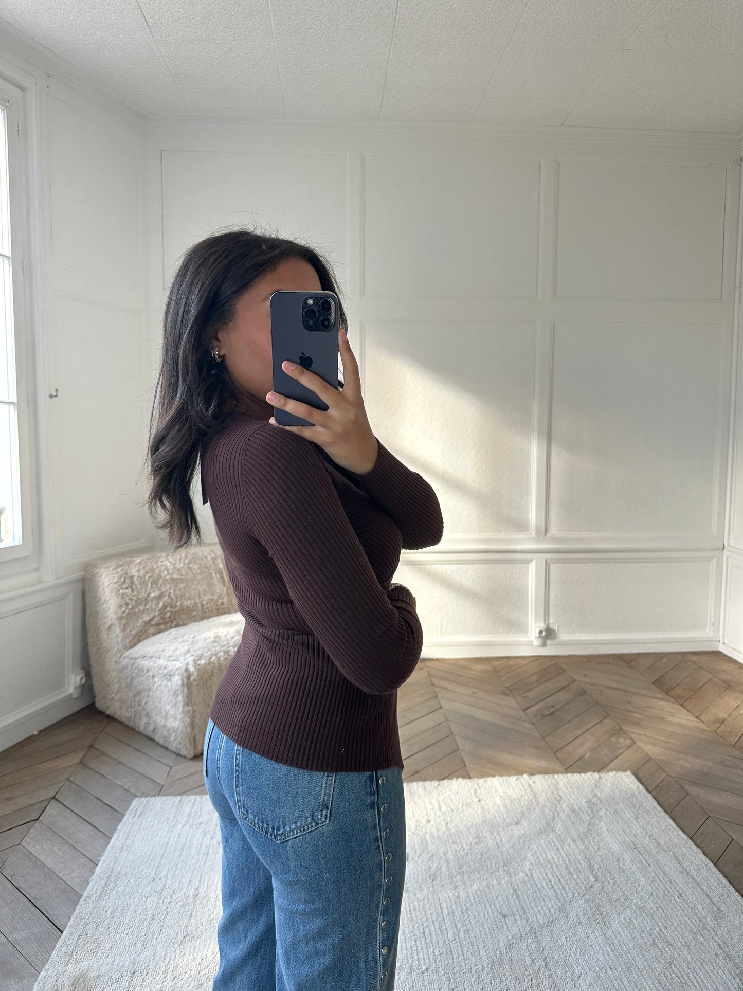 Top en maille Kella - marron