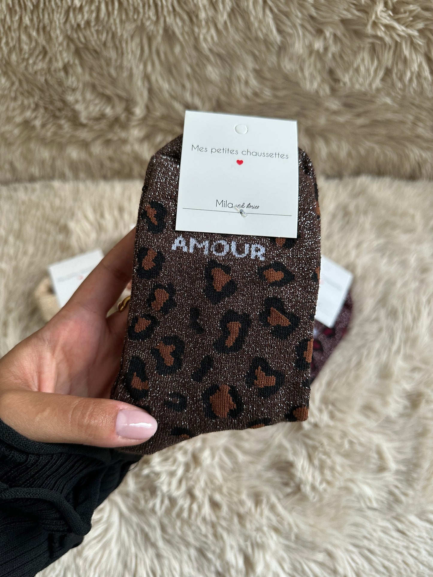 Chaussettes léopards - amour