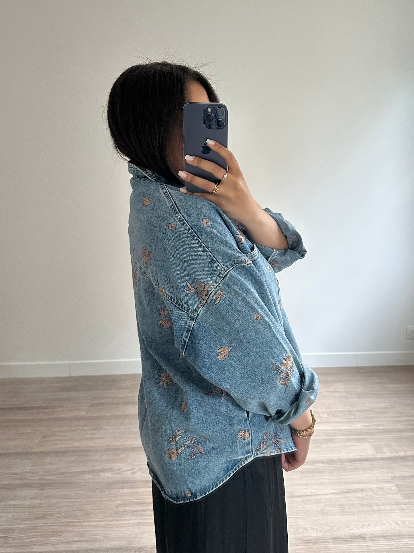 Veste broderies - jean