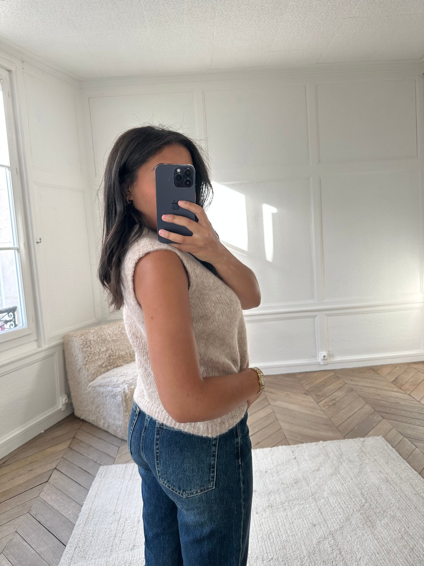 Gilet sans manches Andrea - beige