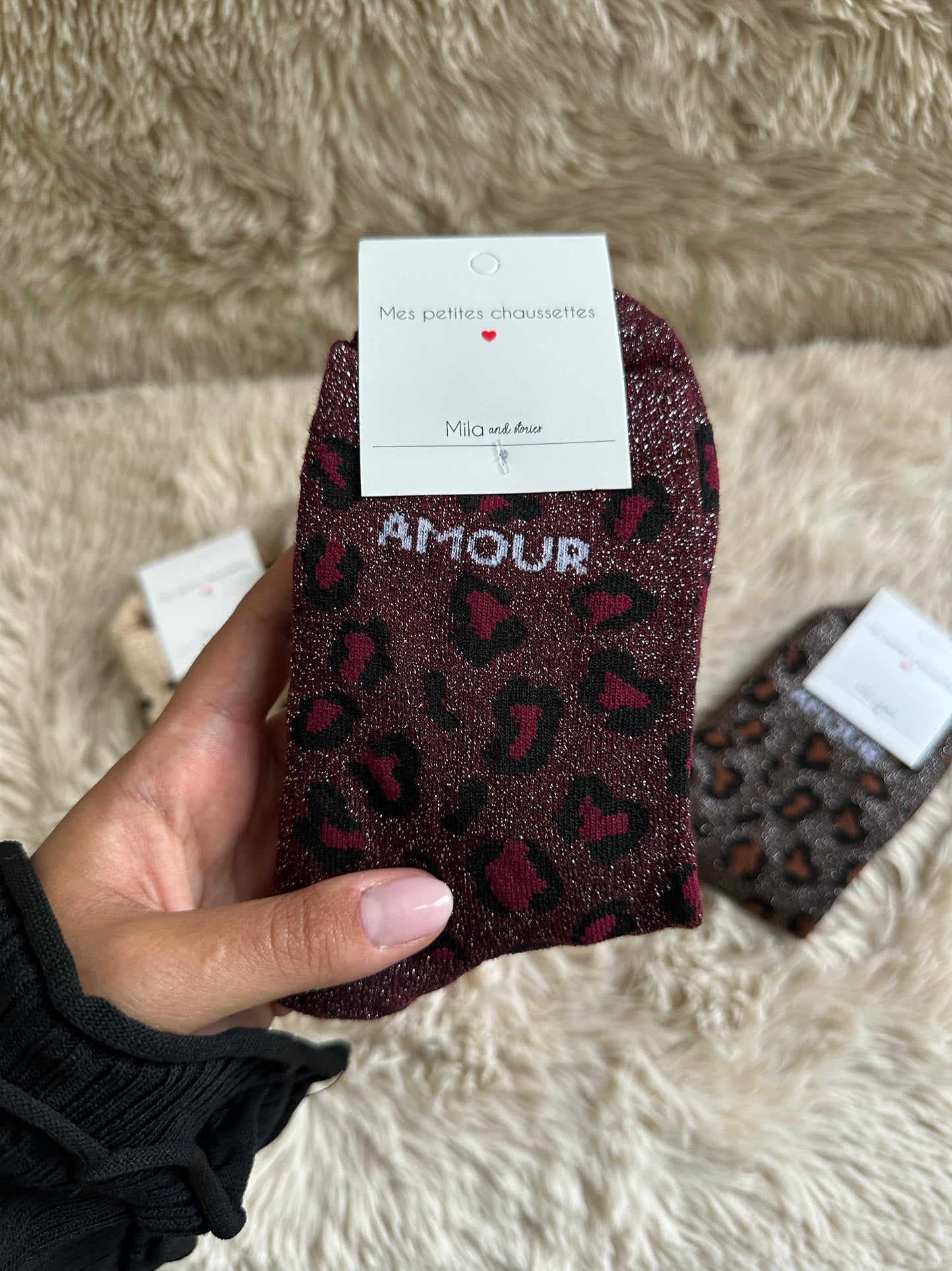 Chaussettes léopards - amour