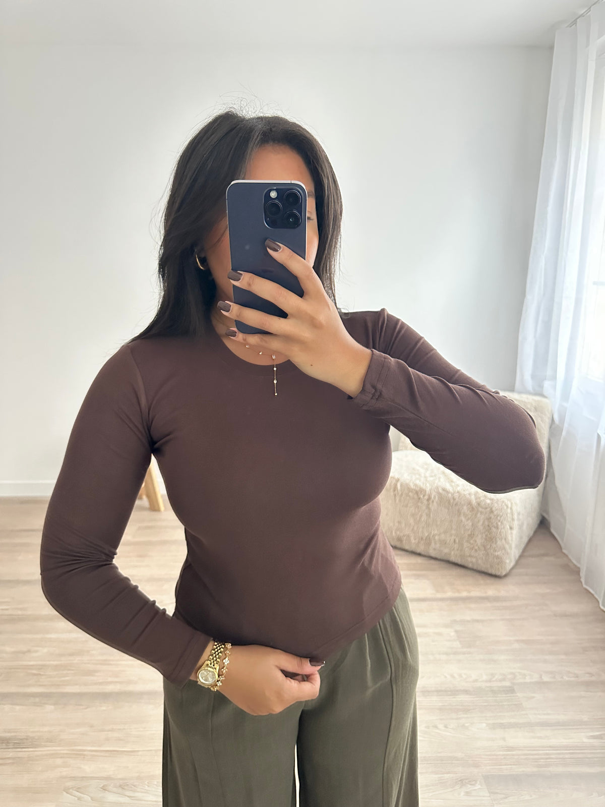 Top basique Finn - marron