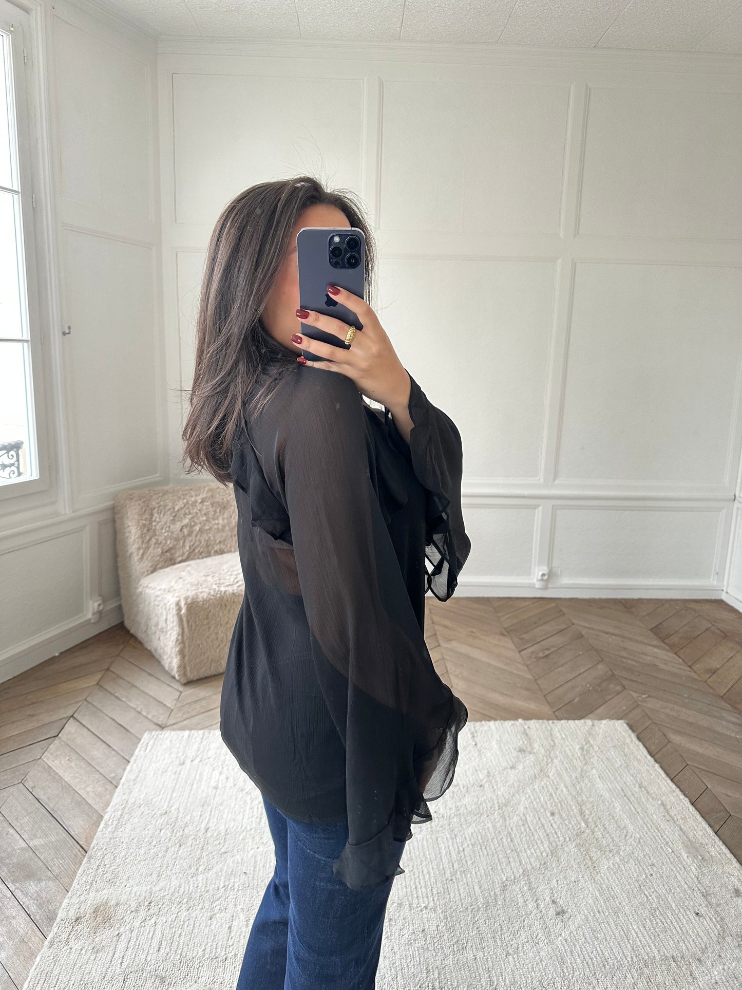 Blouse Aria - noir