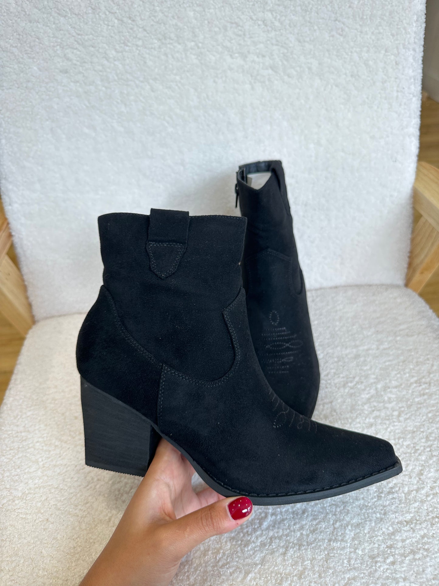 Bottines santiag noires