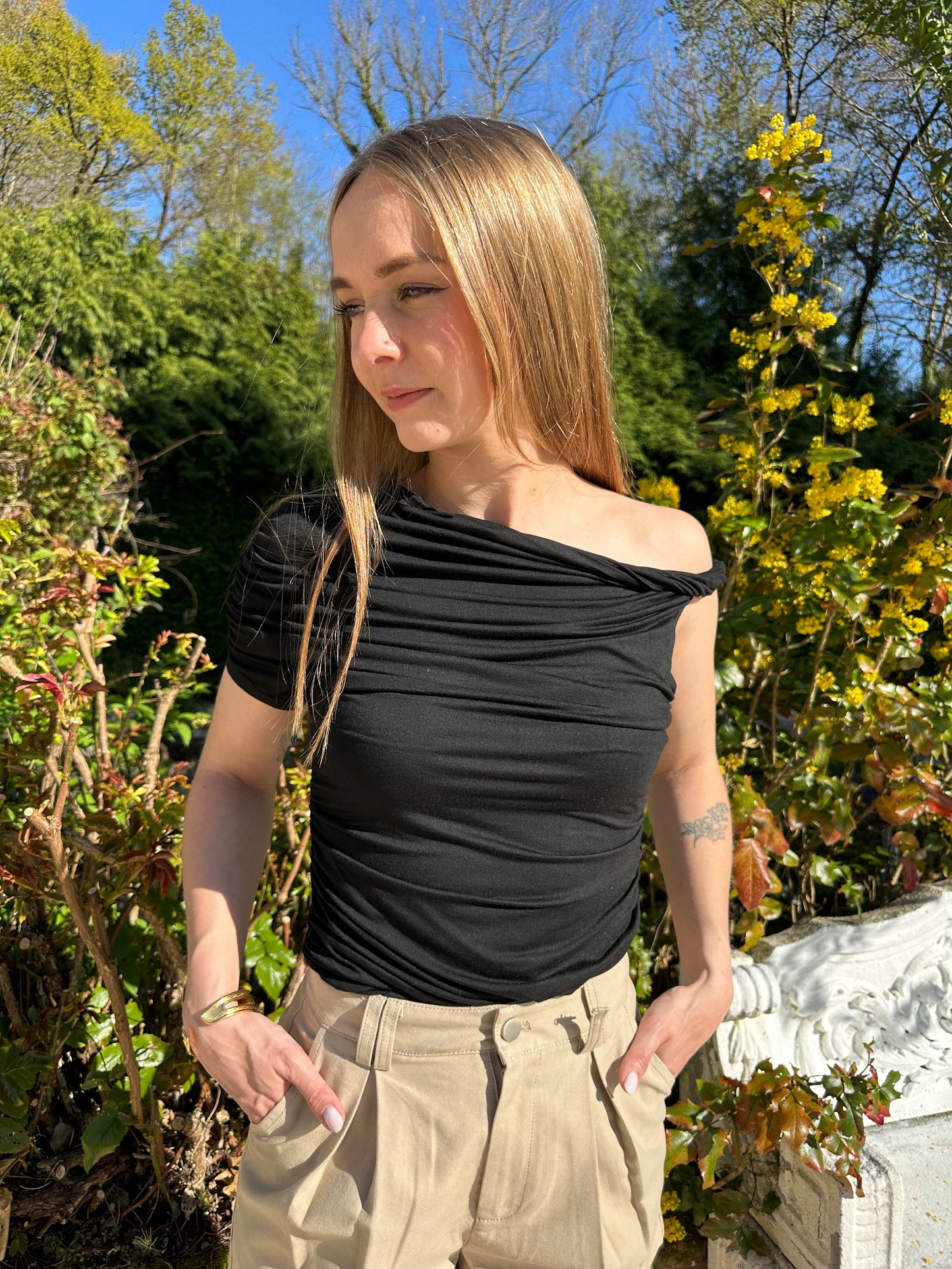 Top Valentine - noir