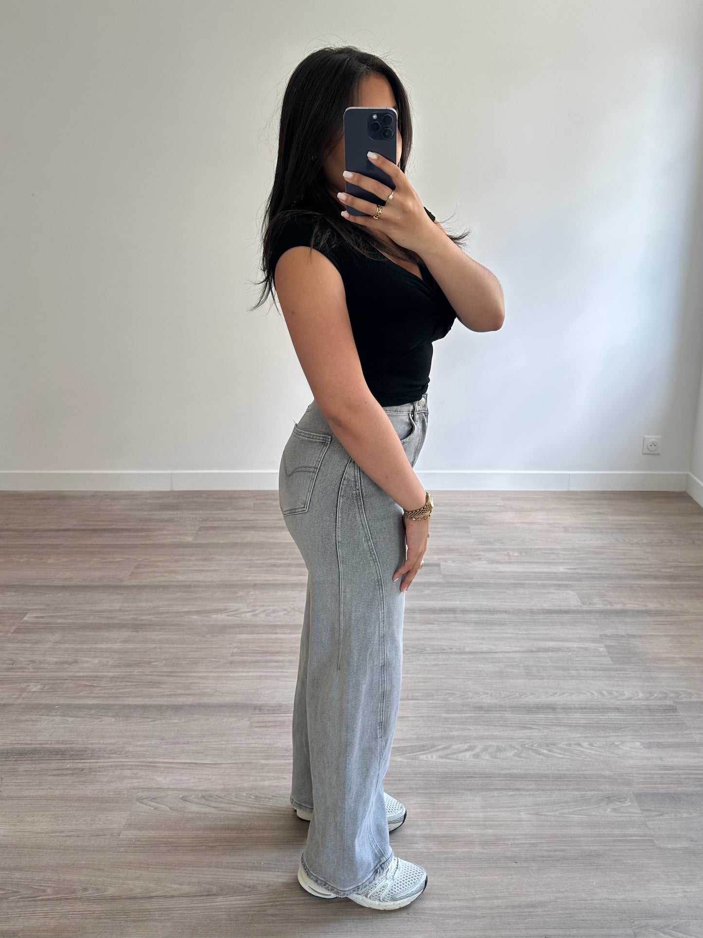 Jean barrel Katy - gris