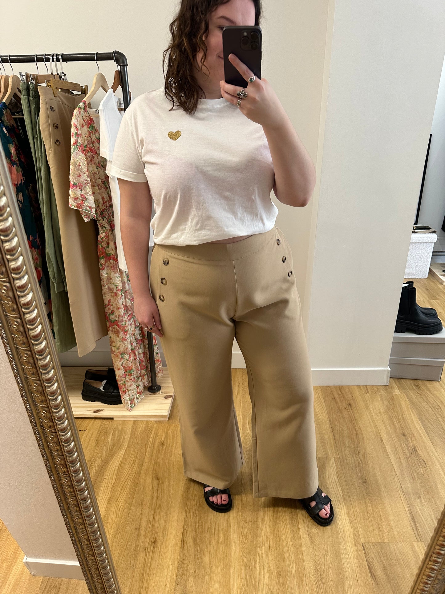 T-shirt coeur doré - Curvy