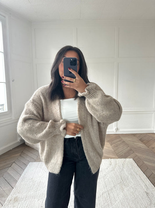 Gilet oversize Léonie - beige