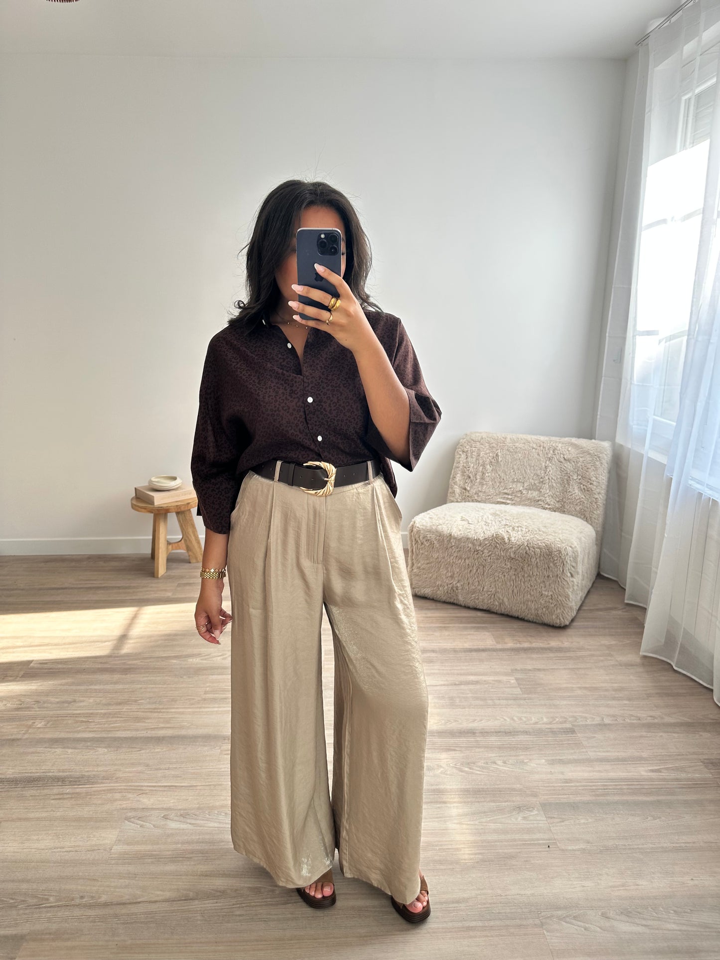 Pantalon fluide avec ceinture