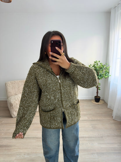 Gilet maxi Michelle - olive