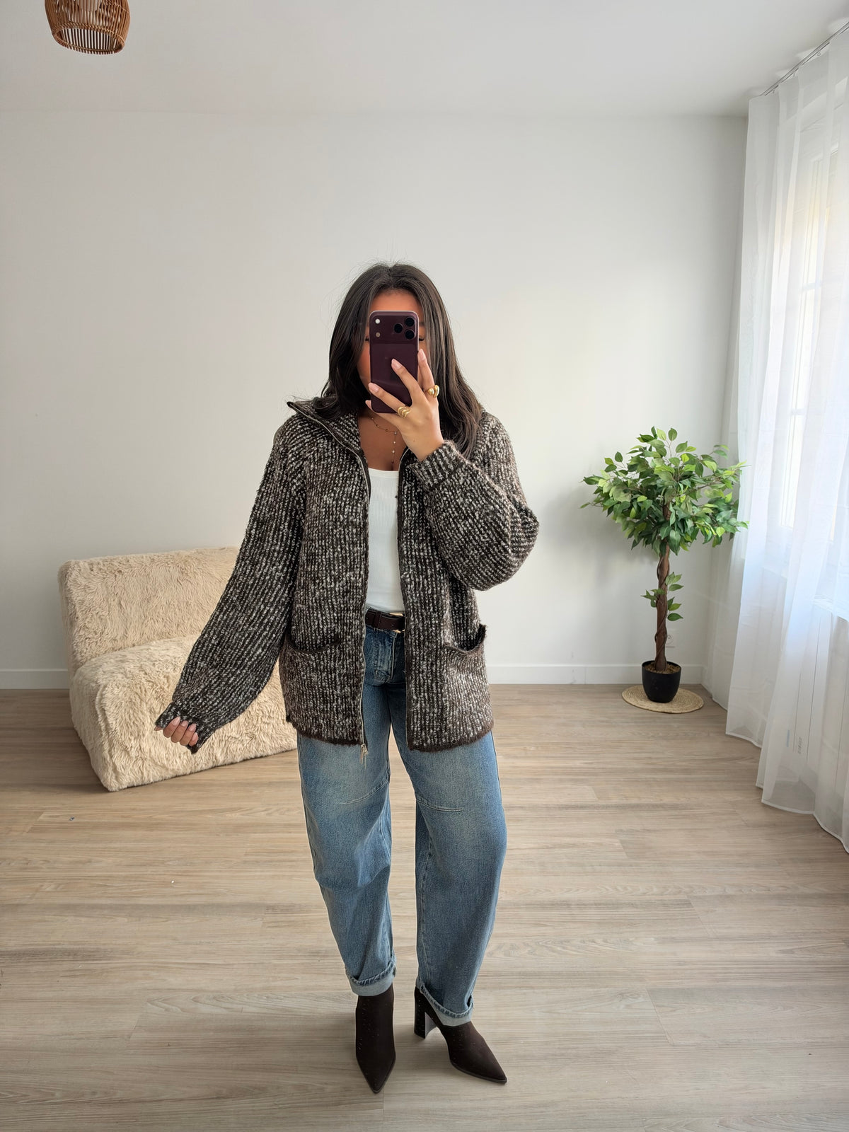 Gilet maxi Michelle - choco