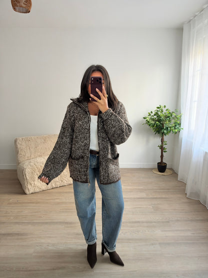 Gilet maxi Michelle - choco