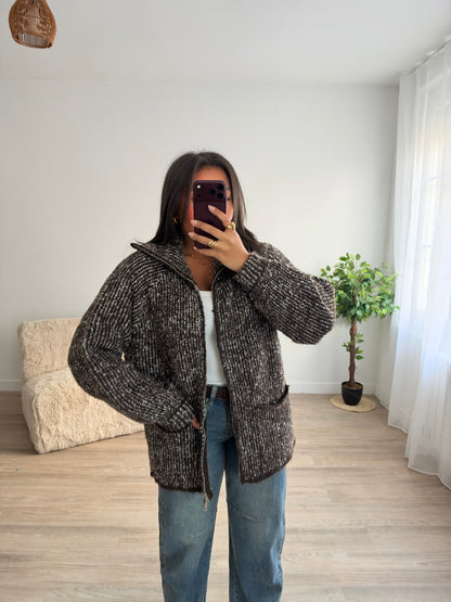 Gilet maxi Michelle - choco