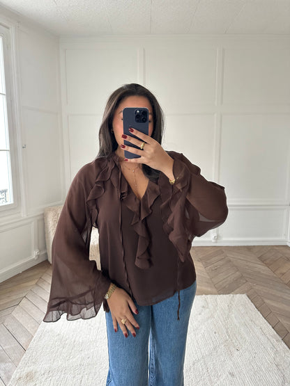 Blouse Aria - marron