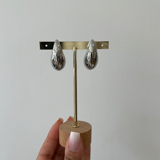 Boucles gouttes petites argent