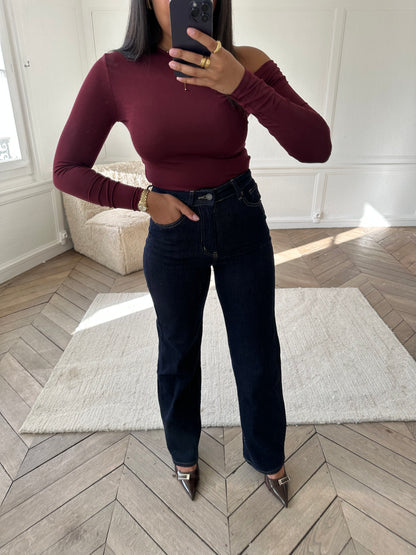 Jean wide leg brut
