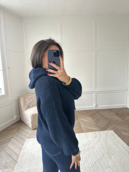 Sweat pull à capuche - marine