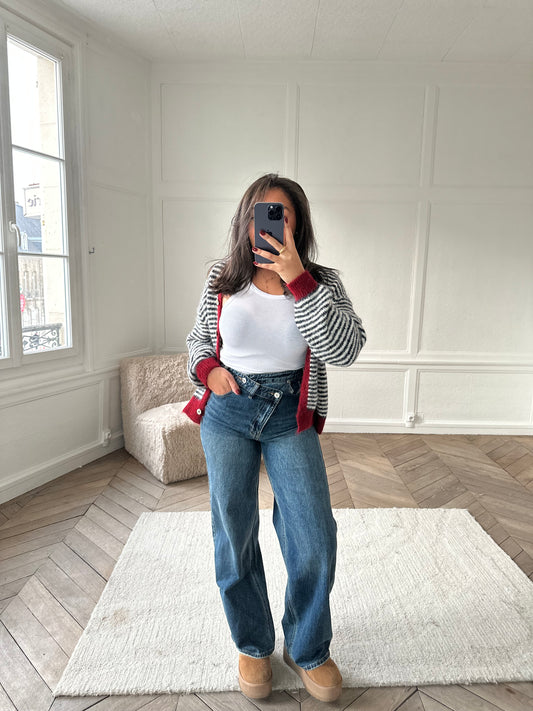 Jean asymétrique stretch