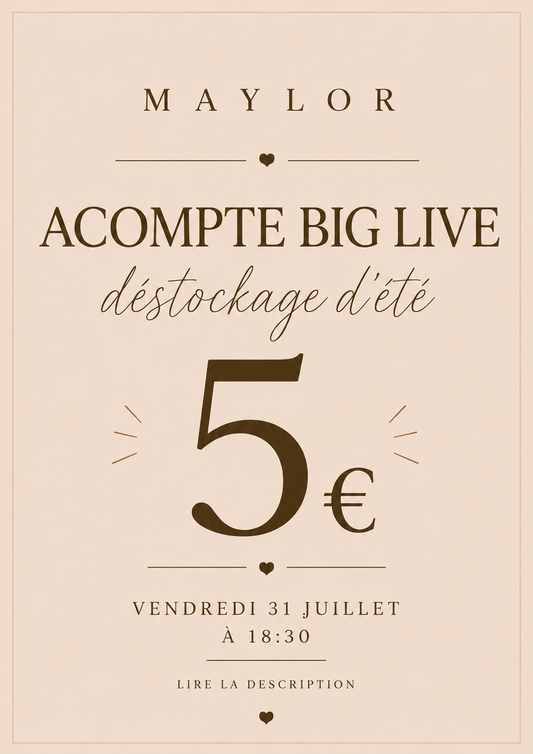 ACOMPTE GRAND LIVE DESTOCKAGE