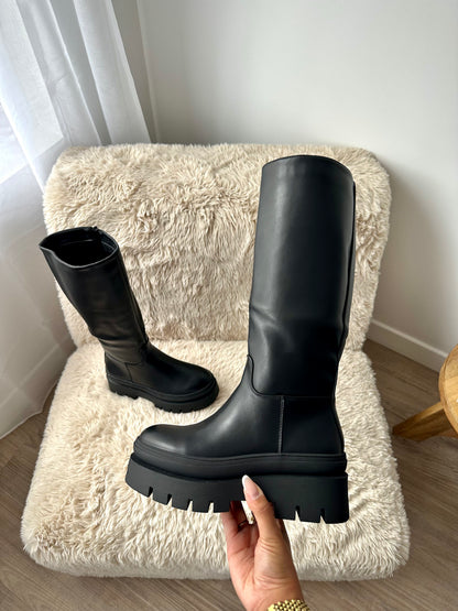 Bottes à semelles épaisses - noir