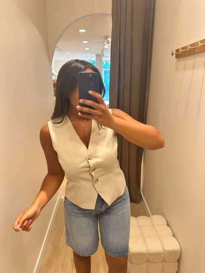 Gilet de costume - beige