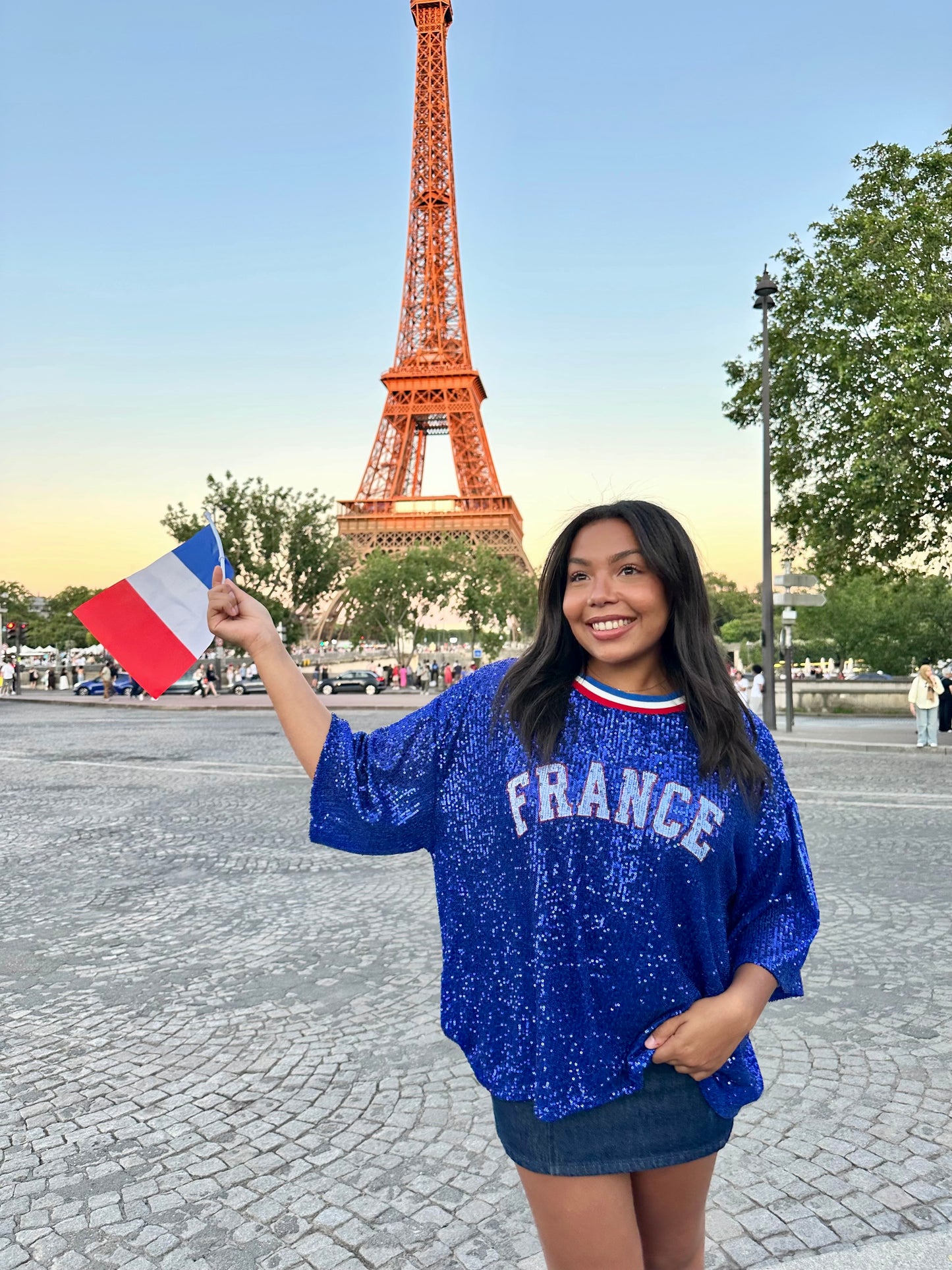 T-shirt à sequins - France