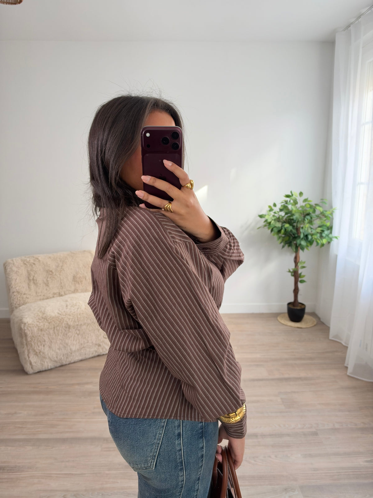 Chemise cintrée à rayures