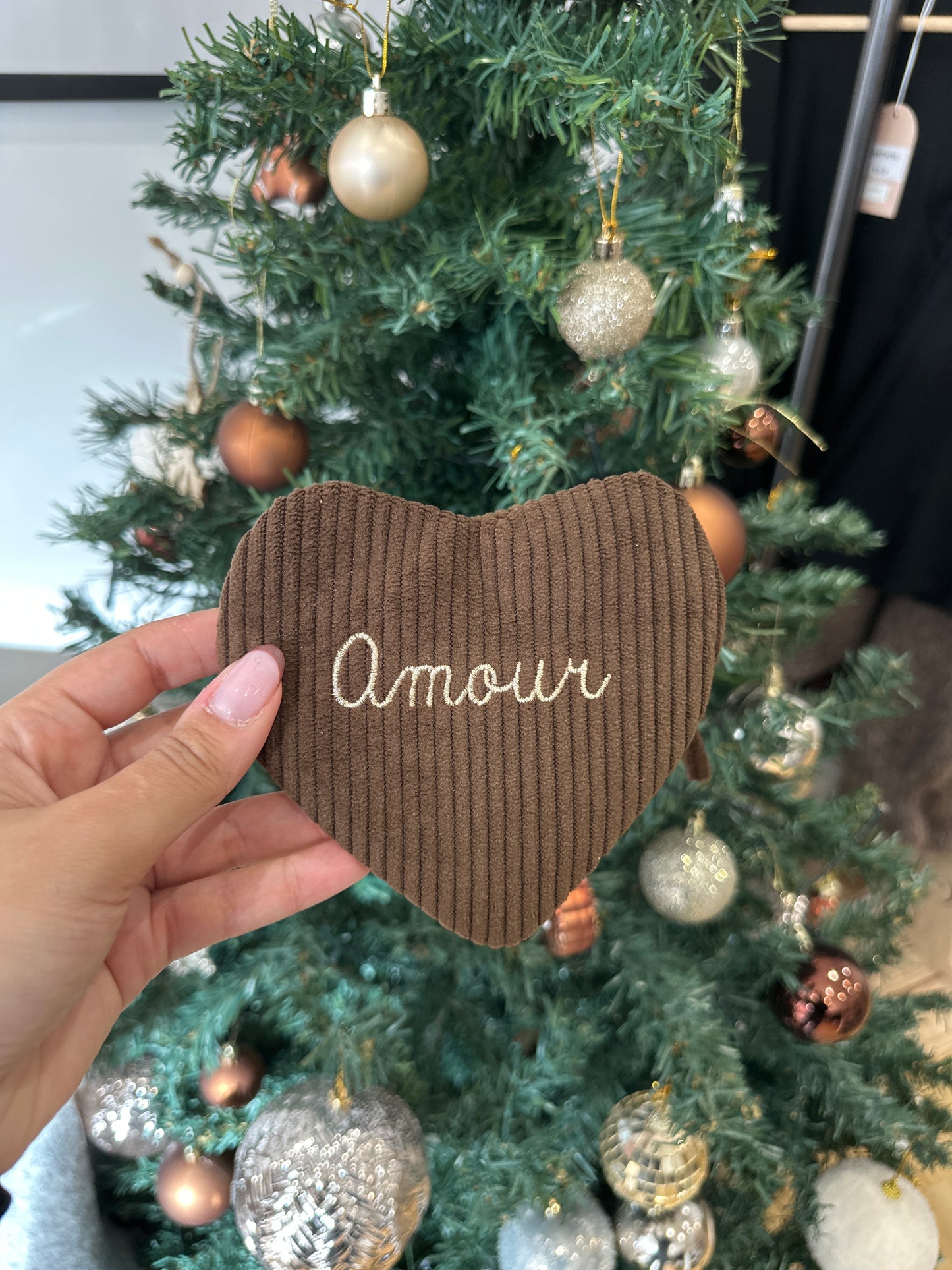 Pochette cœur velours - amour