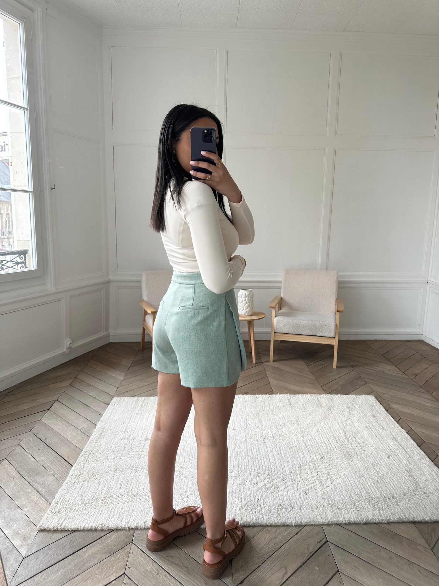 Jupe-short Tania - vert d'eau
