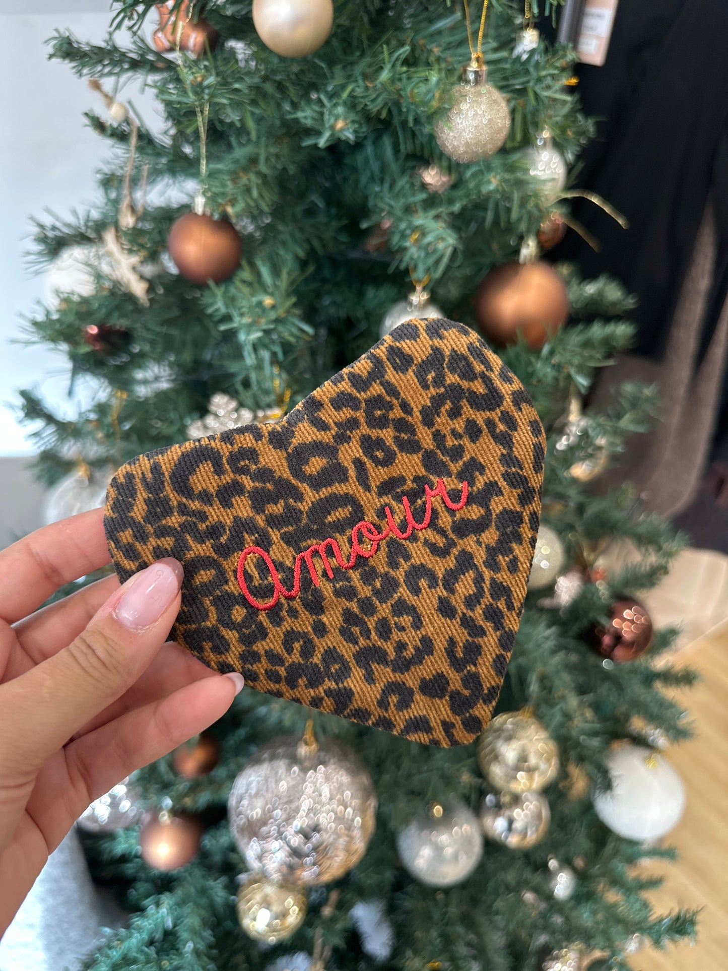 Pochette cœur velours - amour