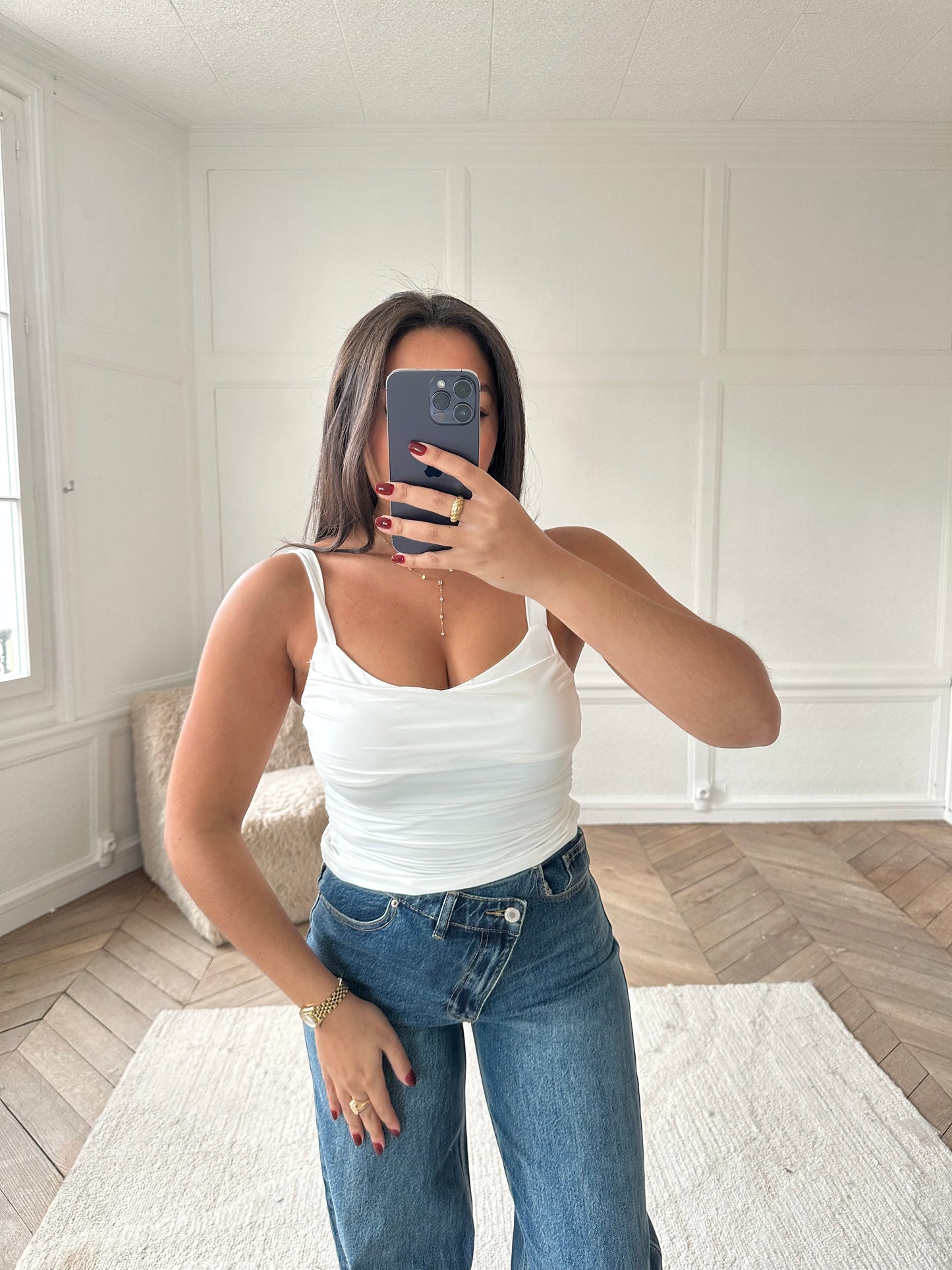 Débardeur drapé Angie - blanc