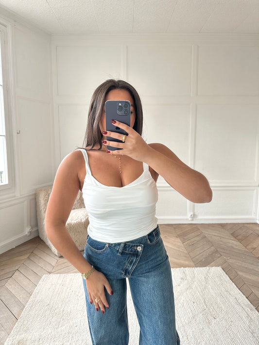 Débardeur drapé Angie - blanc