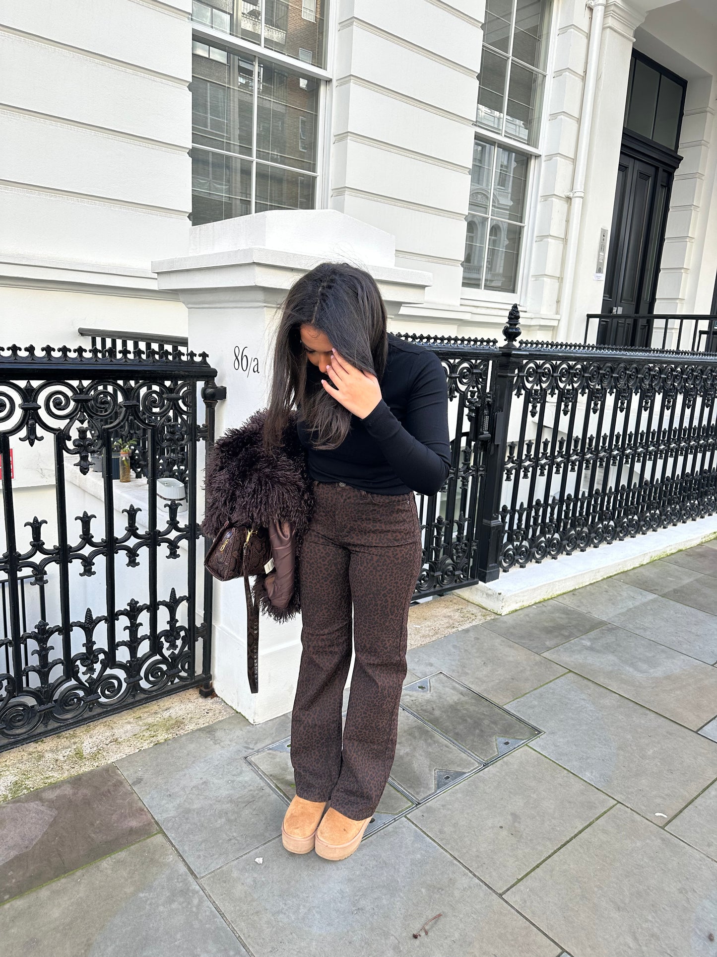 Jean stretch léopard