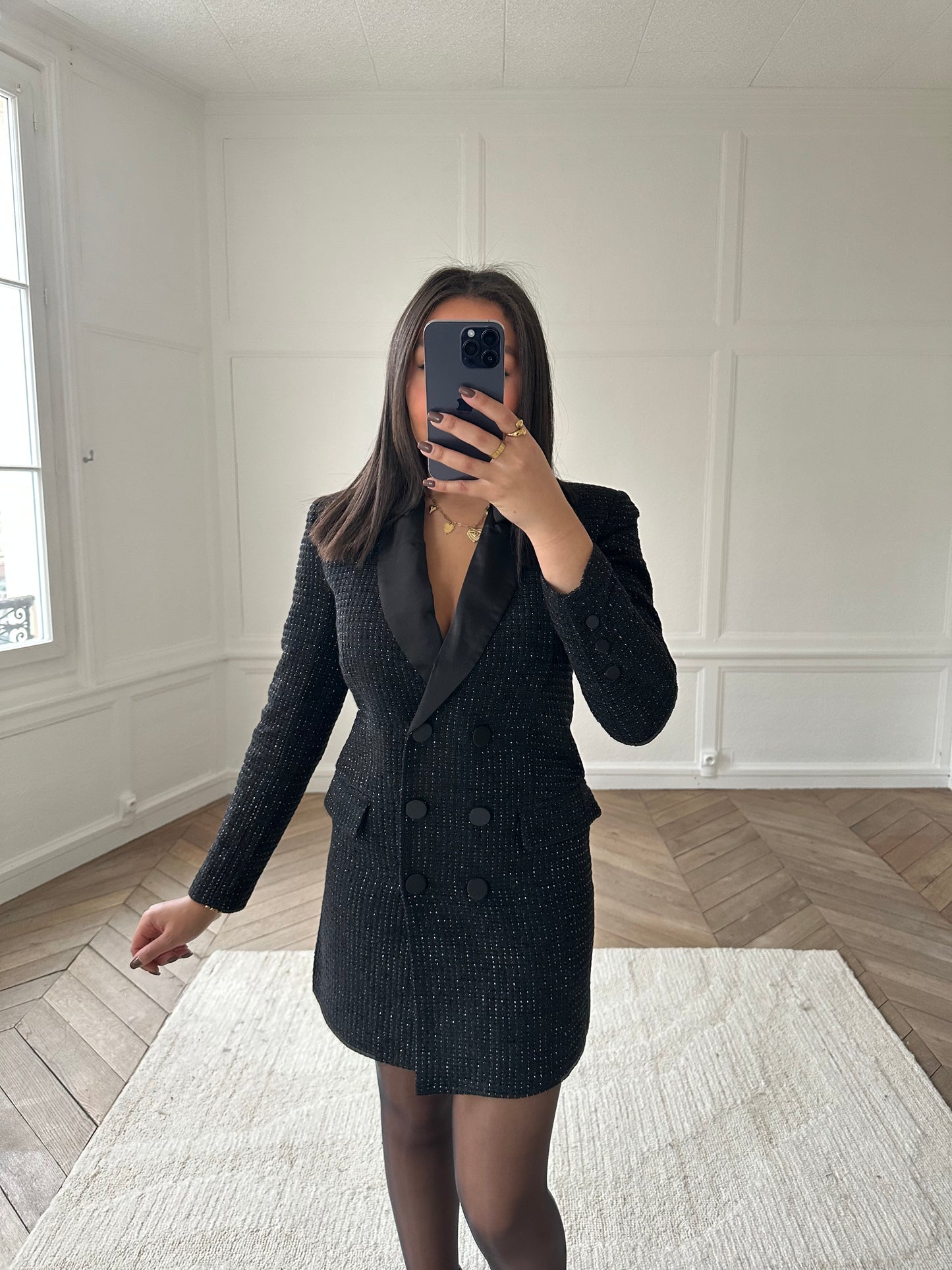 Robe blazer en tweed