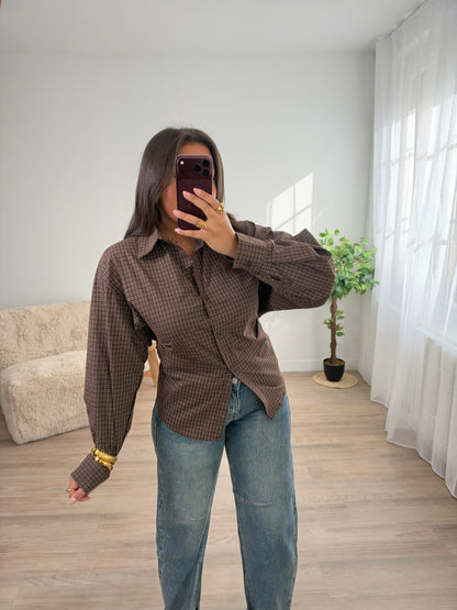 Chemise cintrée à carreaux
