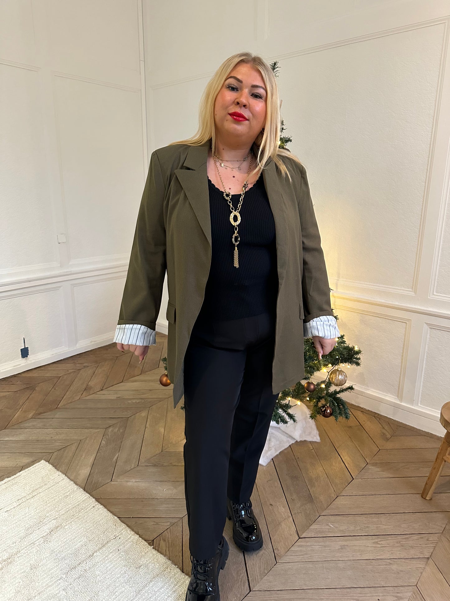 Pantalon taille haute noir - Curvy